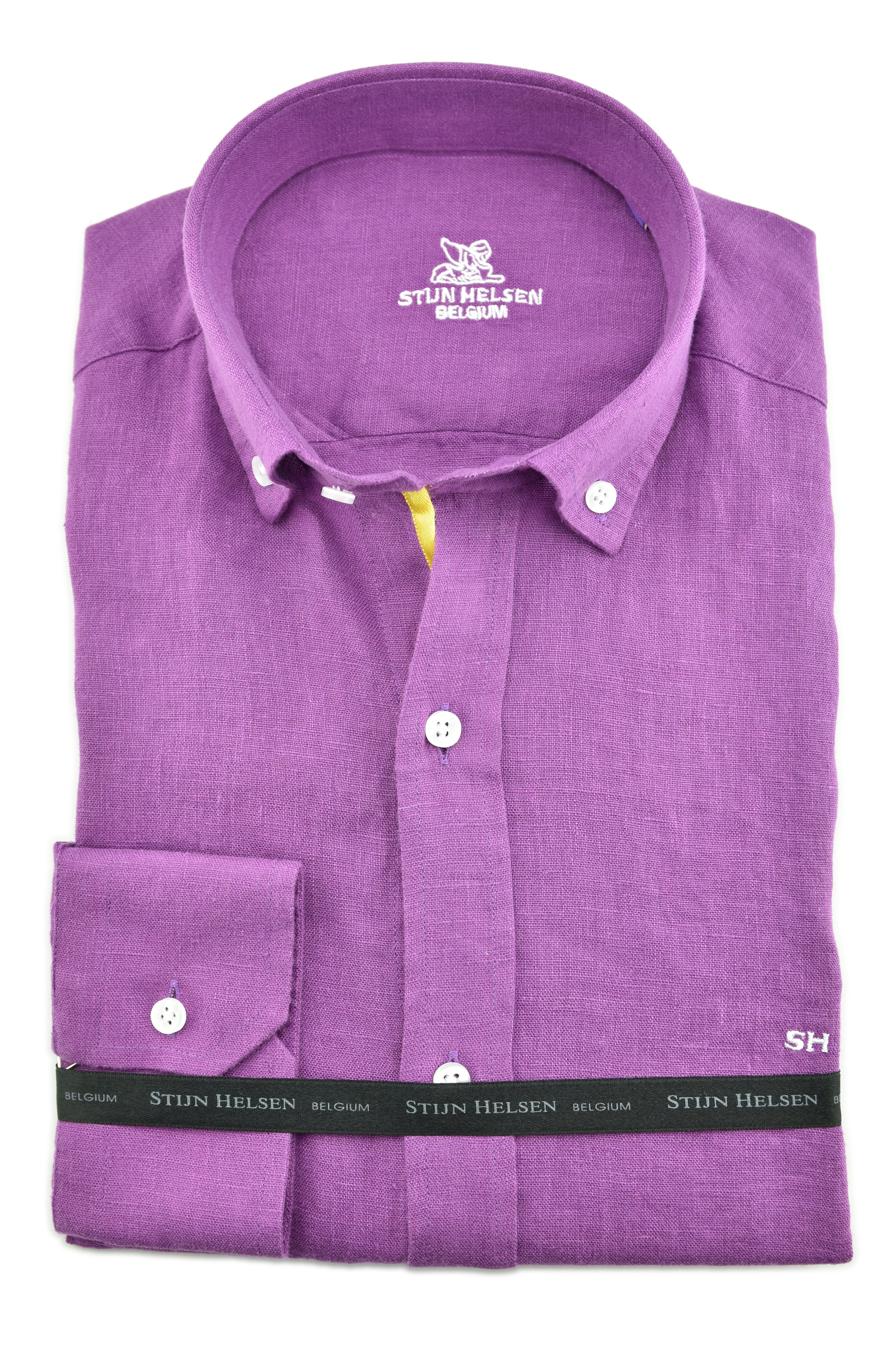 Purple plain linen