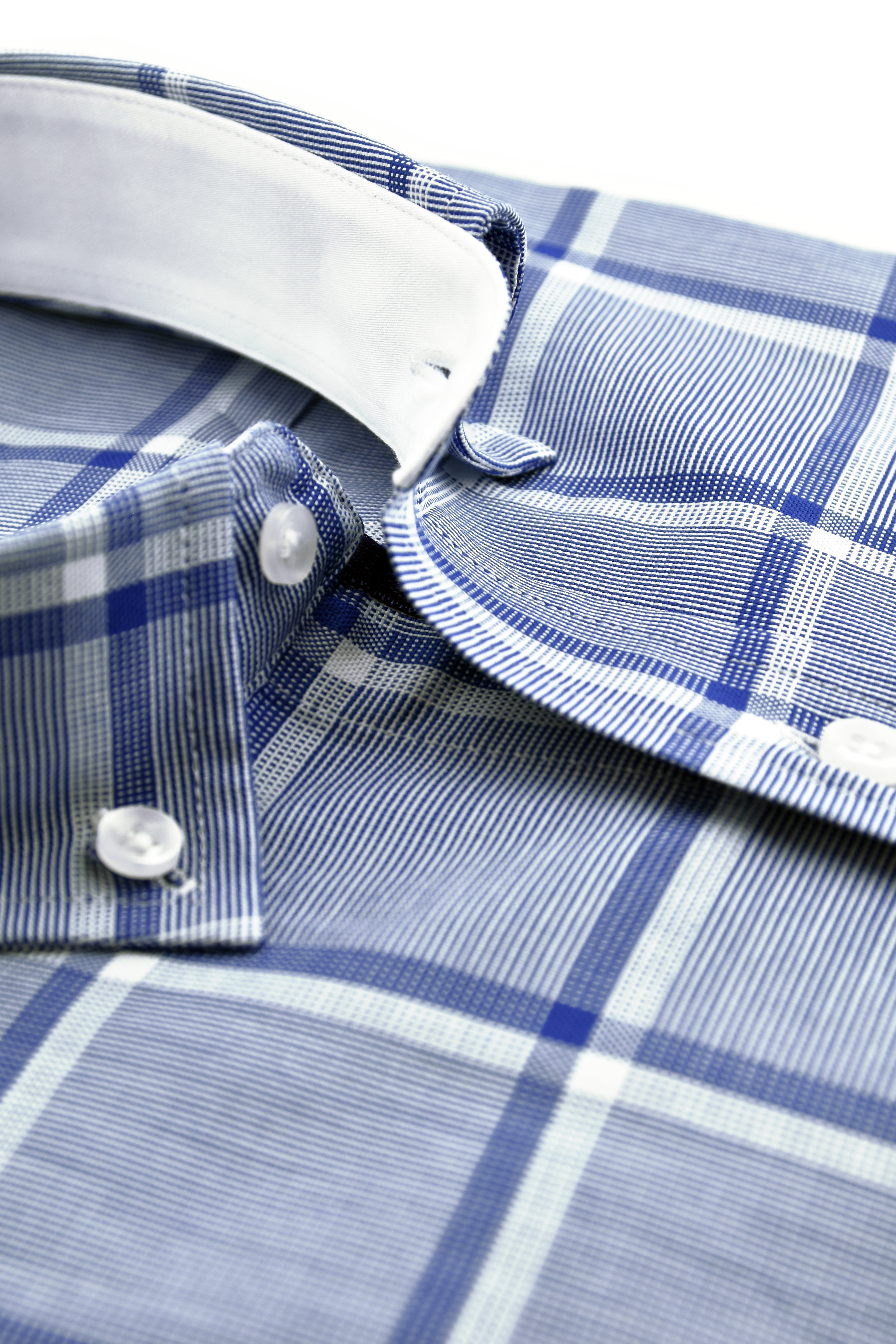 White & Blue Poplin Check – Stijn Helsen Official Webshop