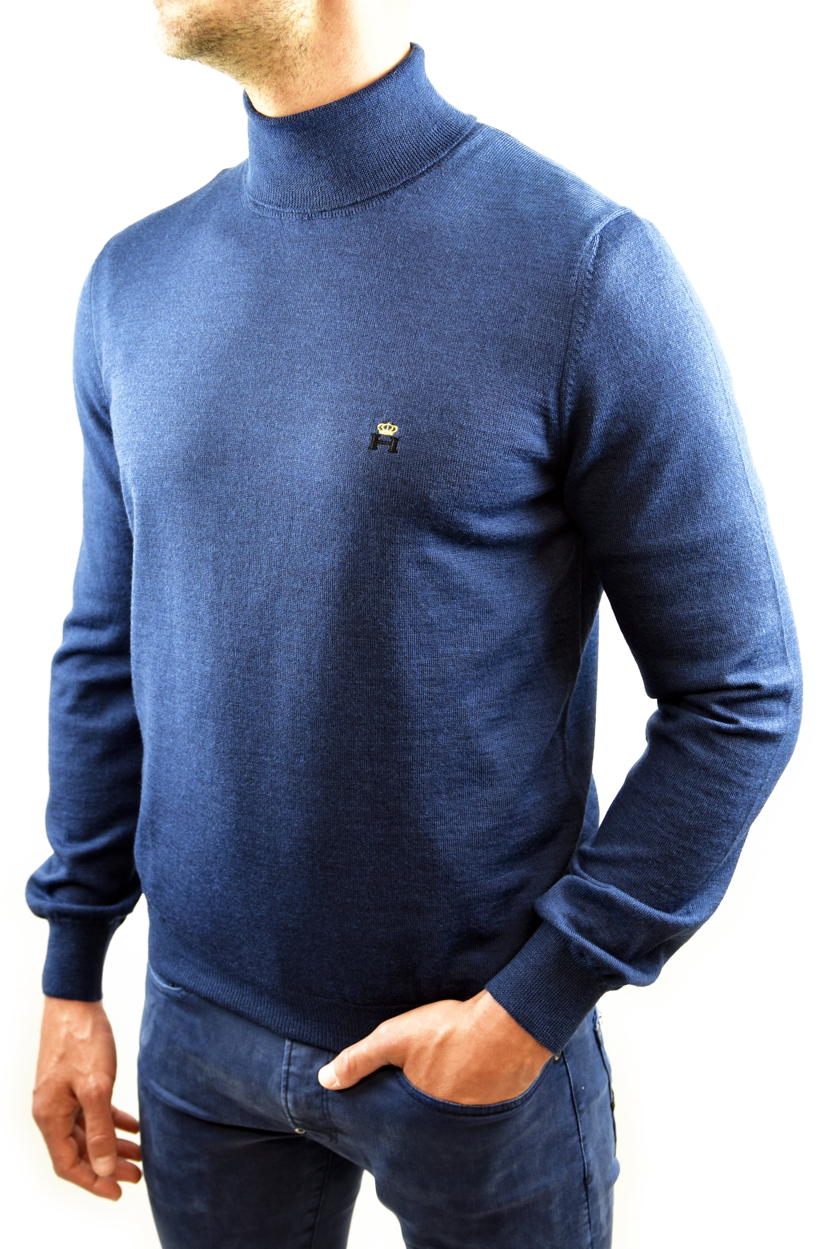 Turtle Neck Pull Ink Blue