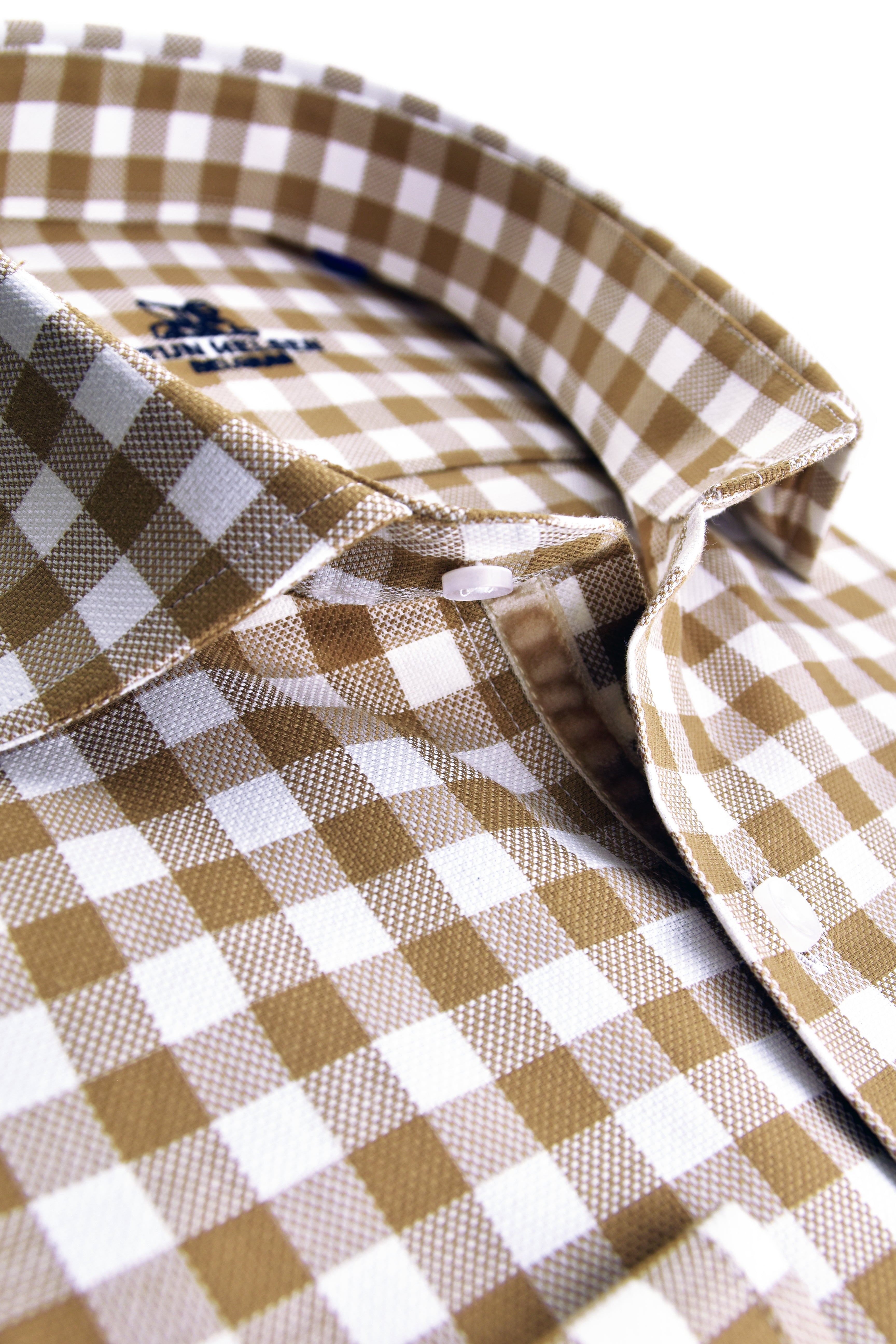 Beige - White check