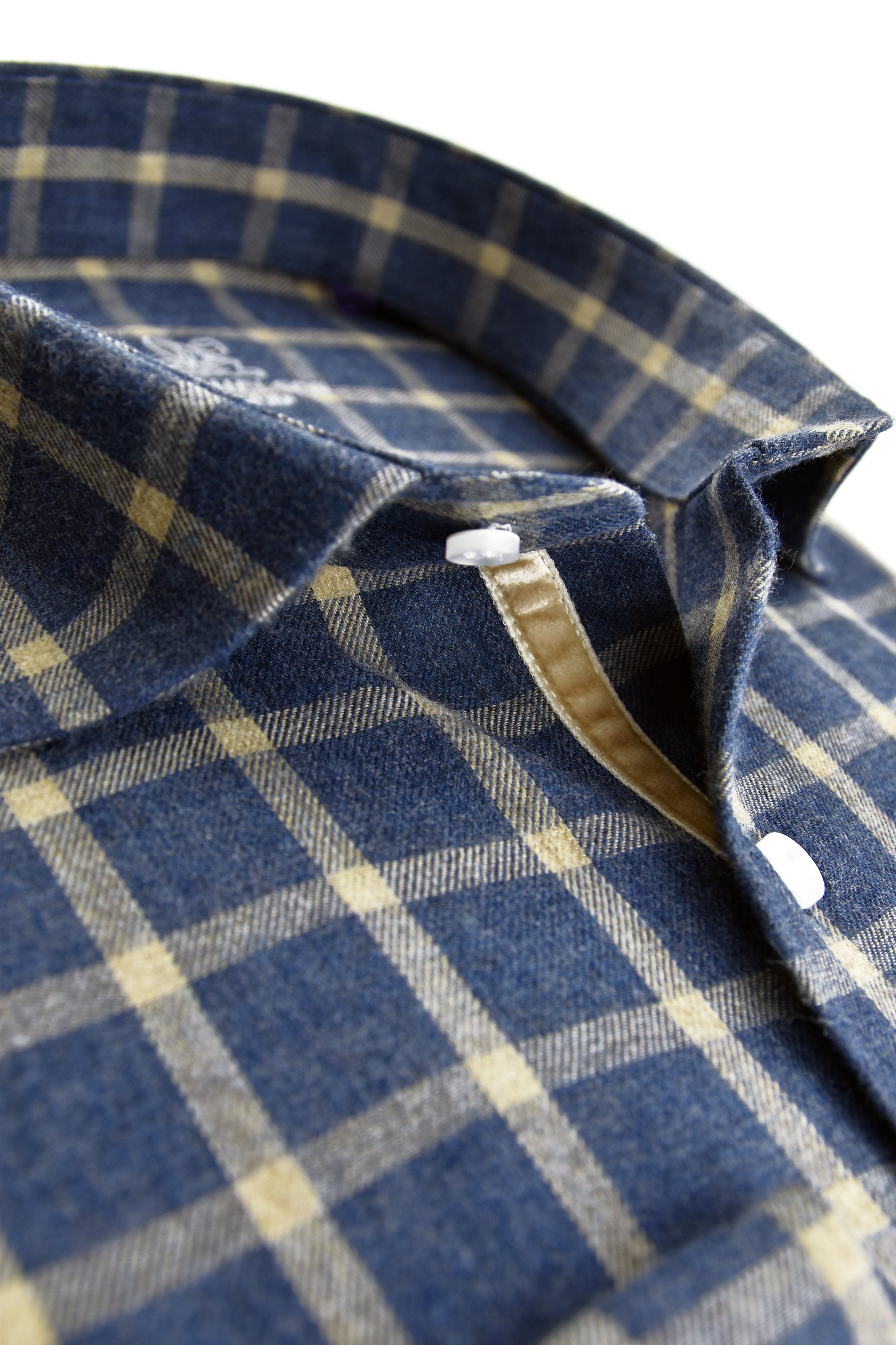 Flannel Navy - Beige check