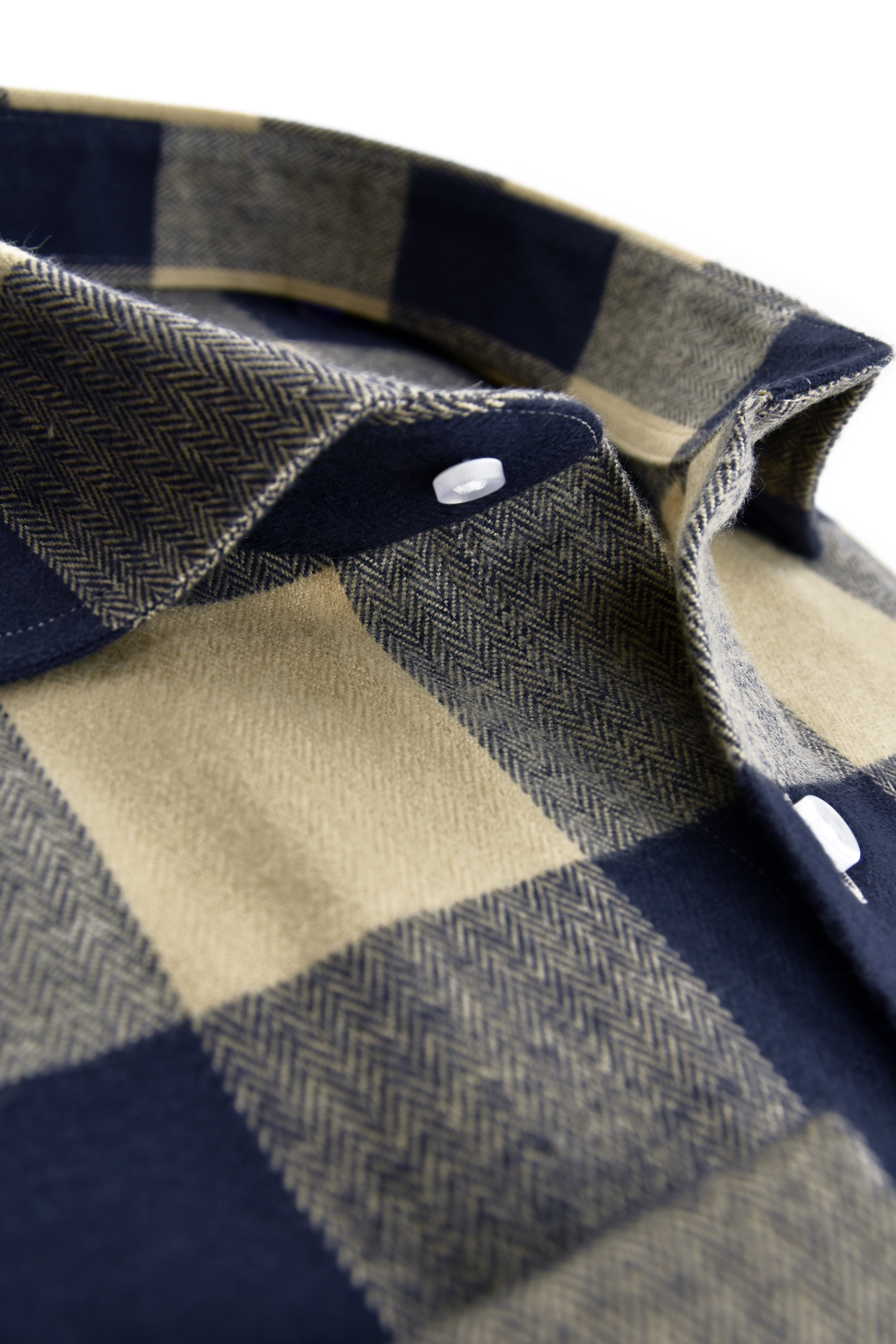 Flannel Navy - Beige check