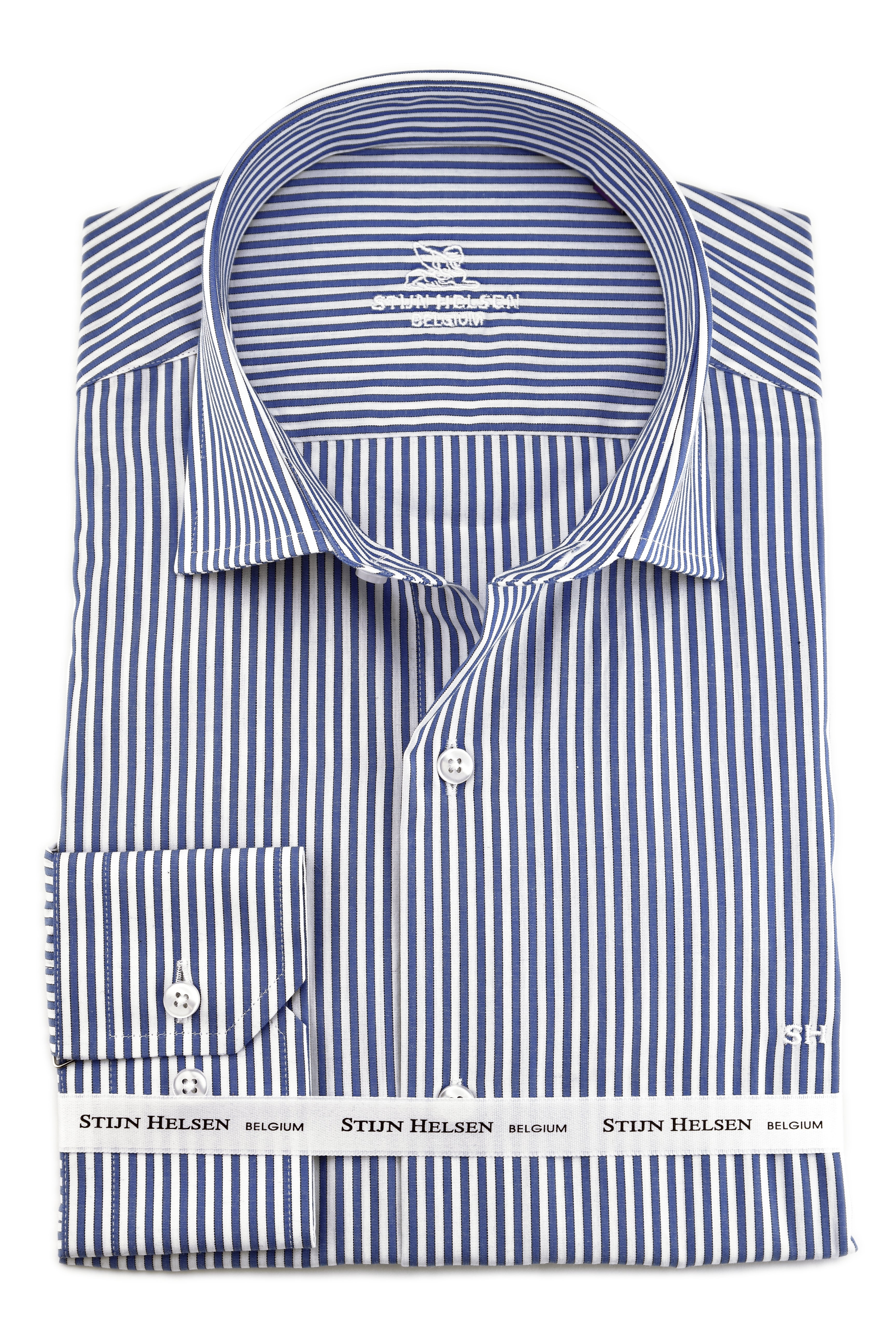White - Blue Stripes